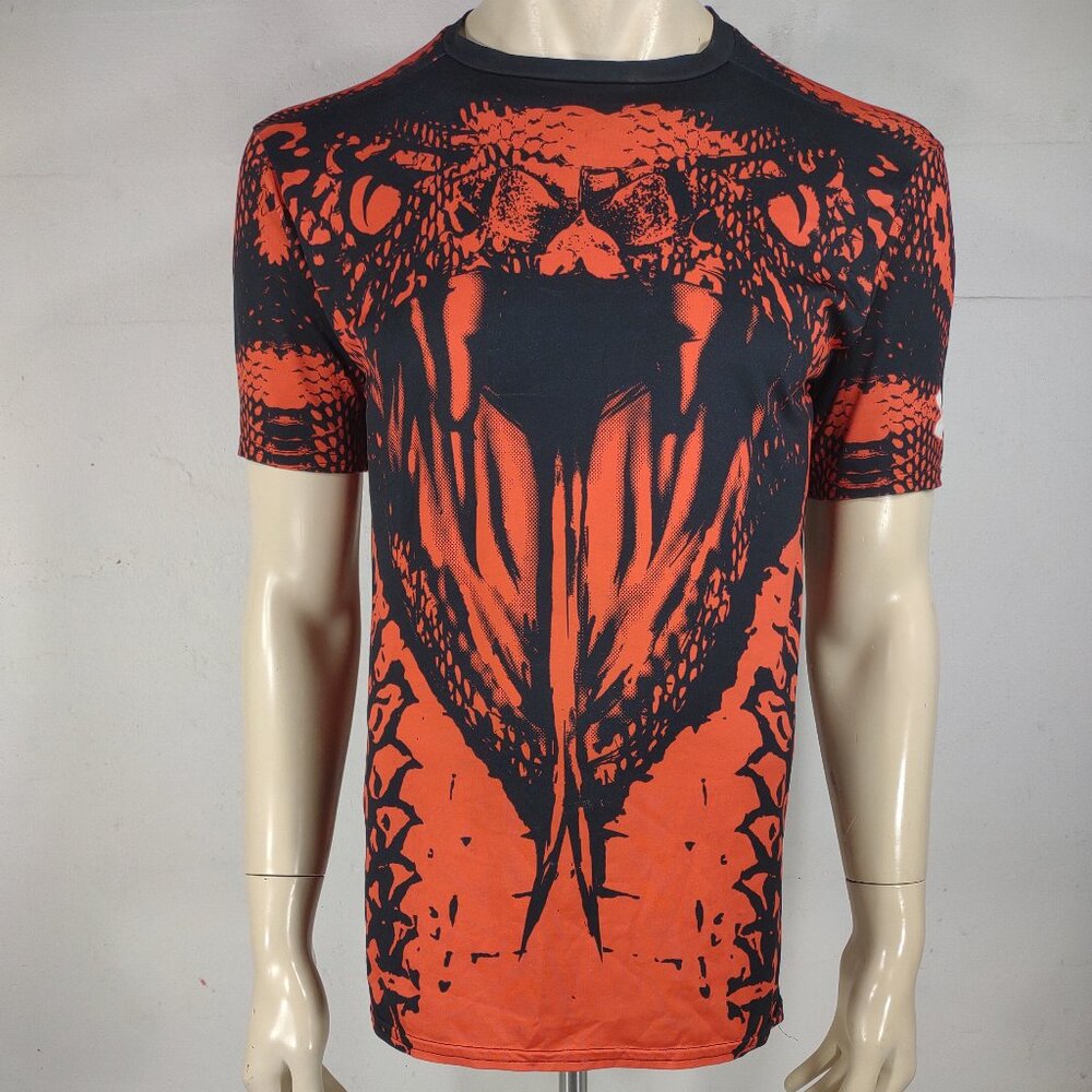 Under Armour Compression black orange cobra snake short sleeve t-shirt mens XL